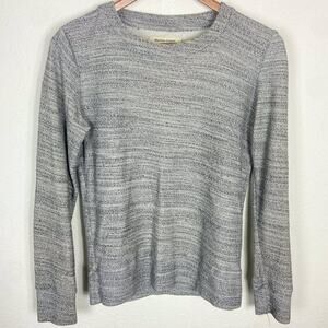 Marine Layer Slub Knit Sweatshirt XS Heathered Gray Pullover